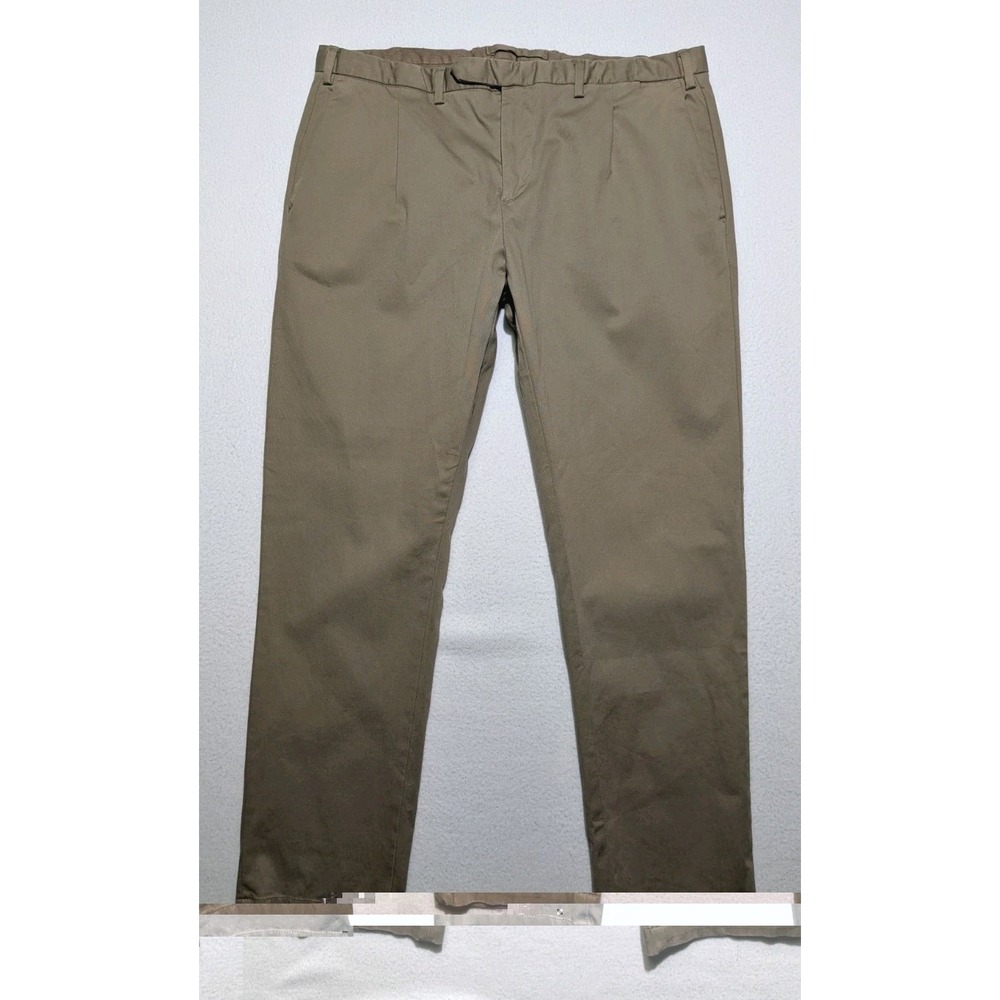 Doppelganger Slim Chino Trousers‎ Beige EU Size 56 98% Cotton Concealed Button